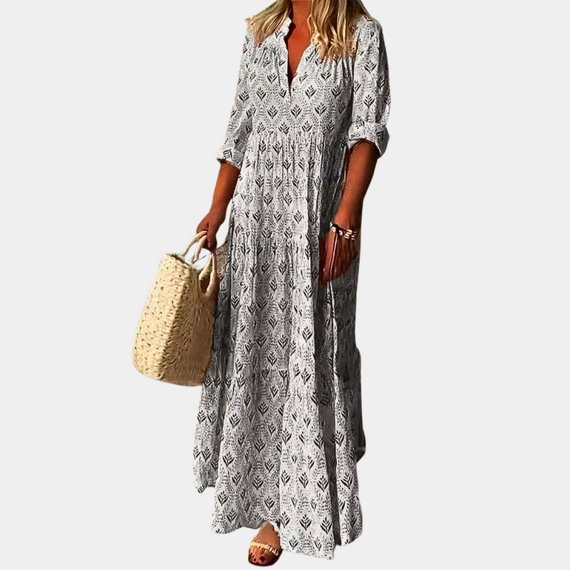 Airy Maxi Summer Dress for Women - Isla-Grey-S-State of Style