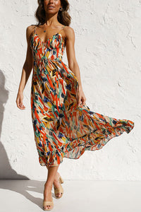 Airy maxi summer dress with a waist cut - Mira-Yellow-S-State of Style