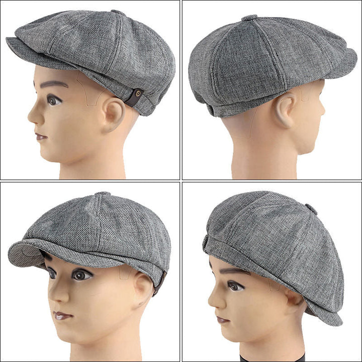 Airy retro men's cap for spring and summer – Alfie-Black-State of Style