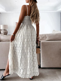 airy & stylish summer dress-shorts combo with lace for women – Yara-White-S-State of Style