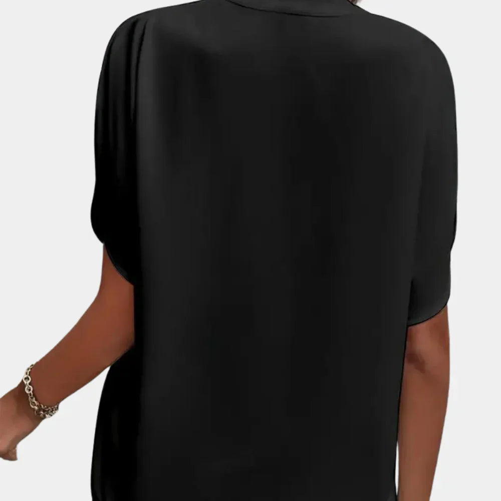 Airy summer blouse for women – Ella-Black-S-State of Style