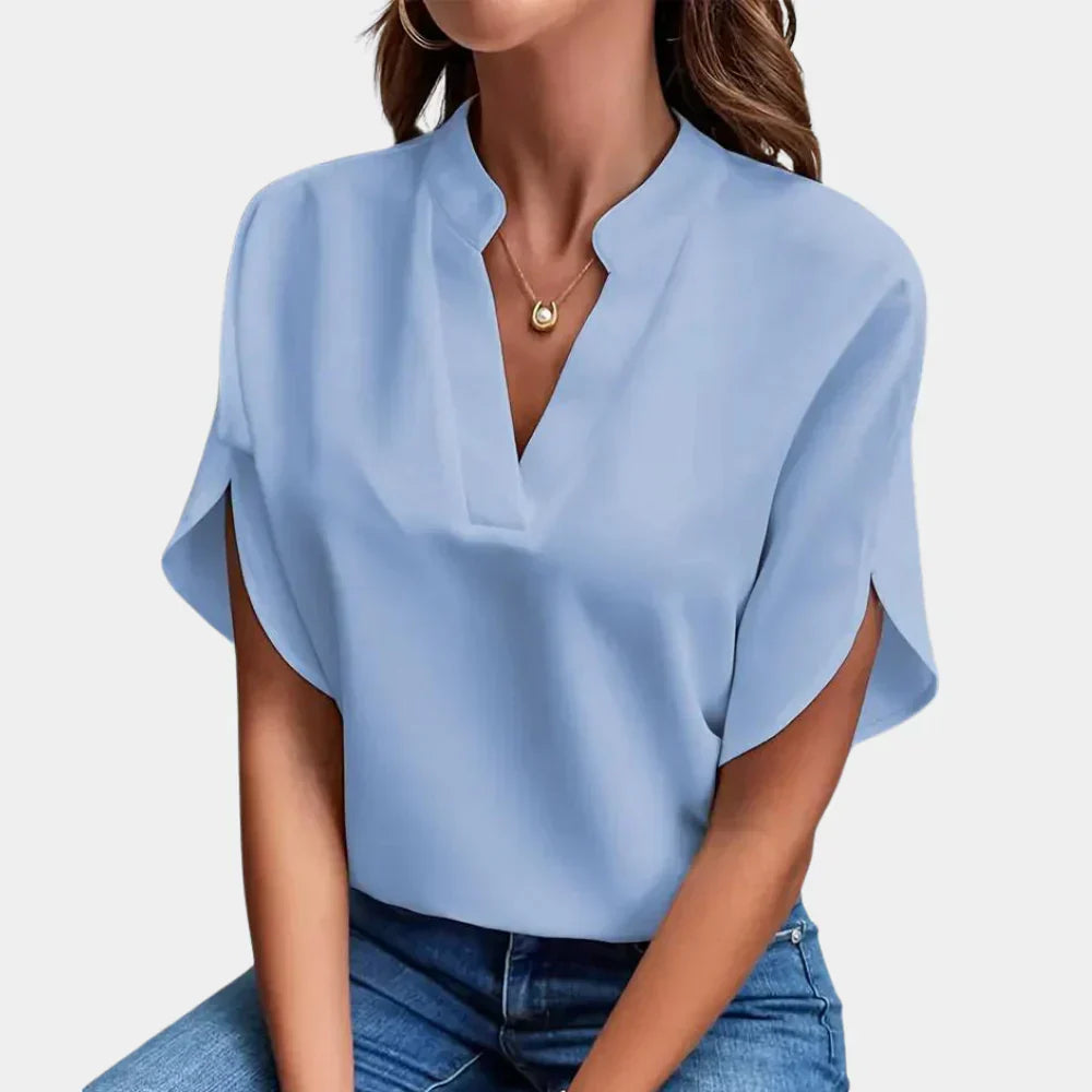 Airy summer blouse for women – Ella-Light blue-S-State of Style