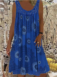 Airy Summer Dress-Blue-S-State of Style