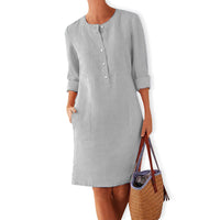 Airy summer dress in fresh colour – Nika-Gray-XS-State of Style