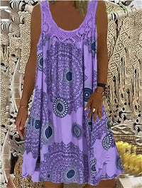 Airy Summer Dress-Purple-S-State of Style