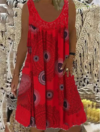 Airy Summer Dress-Red-S-State of Style