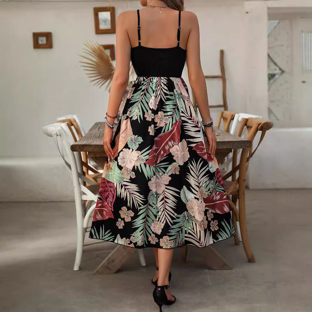 Airy summer dress with print – Mira-Black-S-State of Style