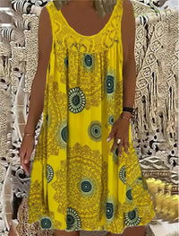 Airy Summer Dress-Yellow-S-State of Style