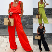 Airy summer jumpsuit with wide legs – Jasmin-Red-S-State of Style