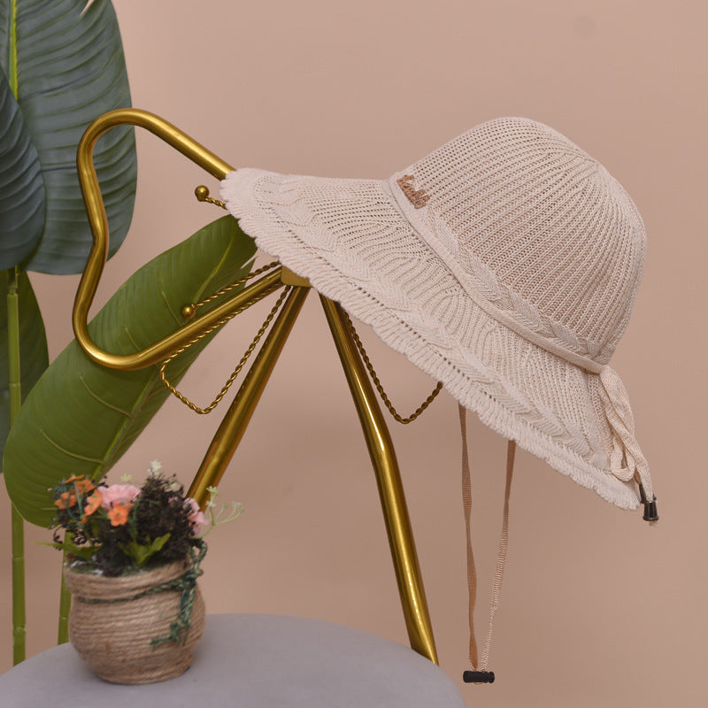 Airy women's beach hat for summer – Matilda-Beige-State of Style