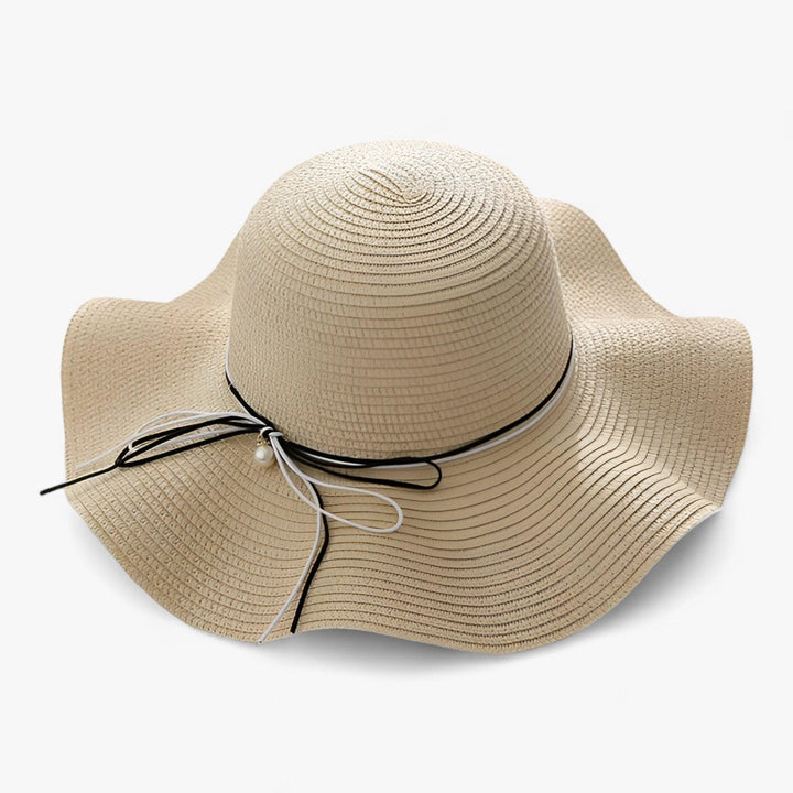 Airy women's beach hat with bow and UV protection - BreezeBow-Beige-56-58CM-State of Style