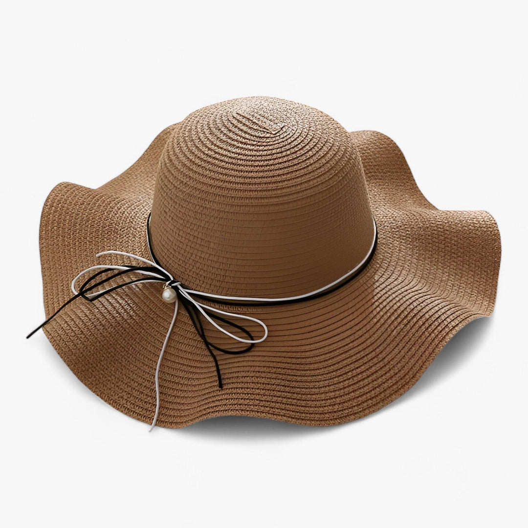 Airy women's beach hat with bow and UV protection - BreezeBow-Khaki-56-58CM-State of Style