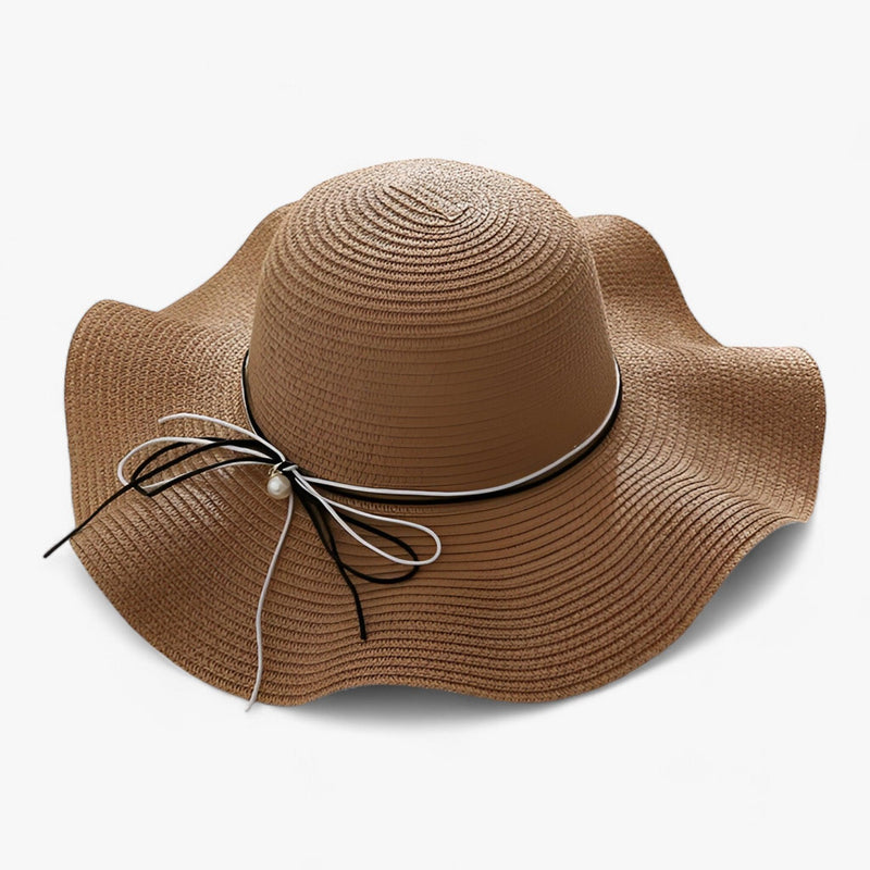 Airy women's beach hat with bow and UV protection - BreezeBow-Khaki-56-58CM-State of Style
