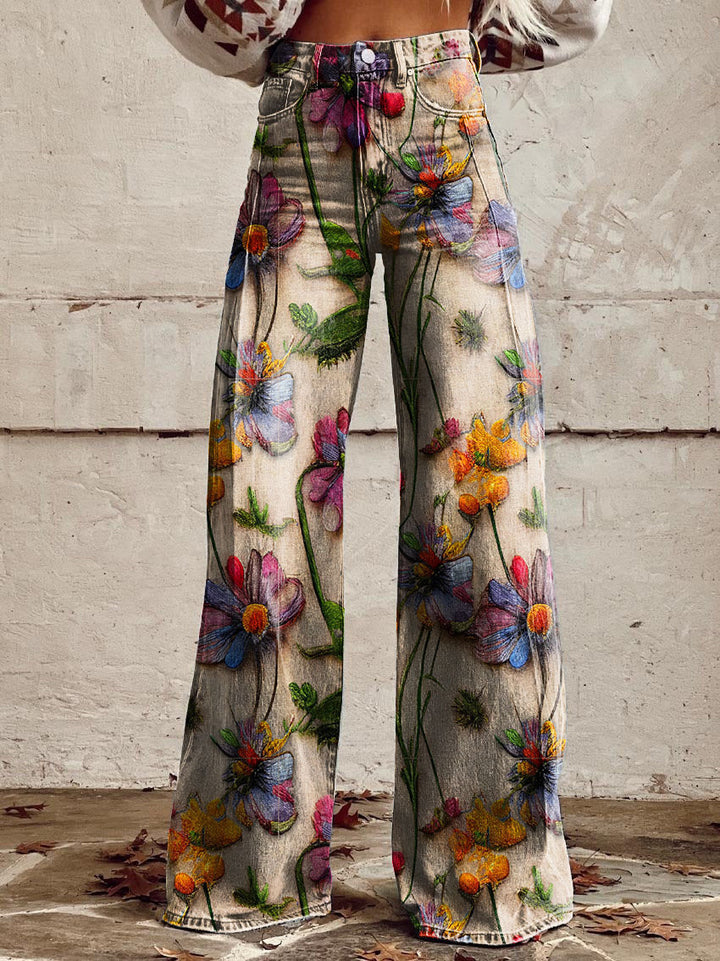 Airy Women’s Long Pants – Lina-Floral-S-State of Style