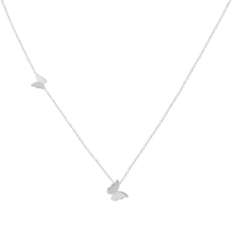 Alara Spring Butterfly Necklace-Silver-State of Style