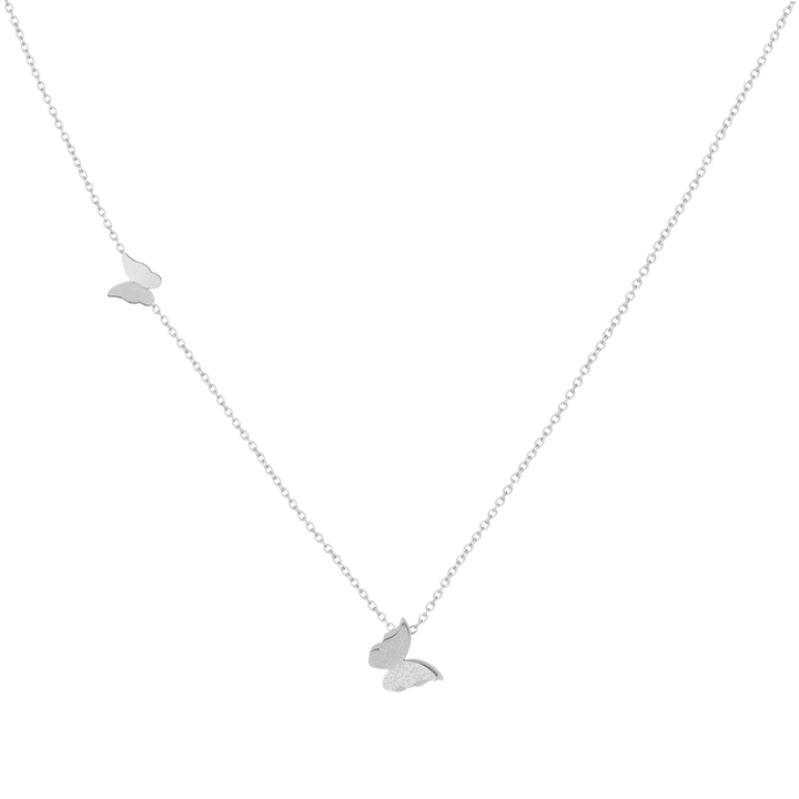 Alara Spring Butterfly Necklace-Silver-State of Style