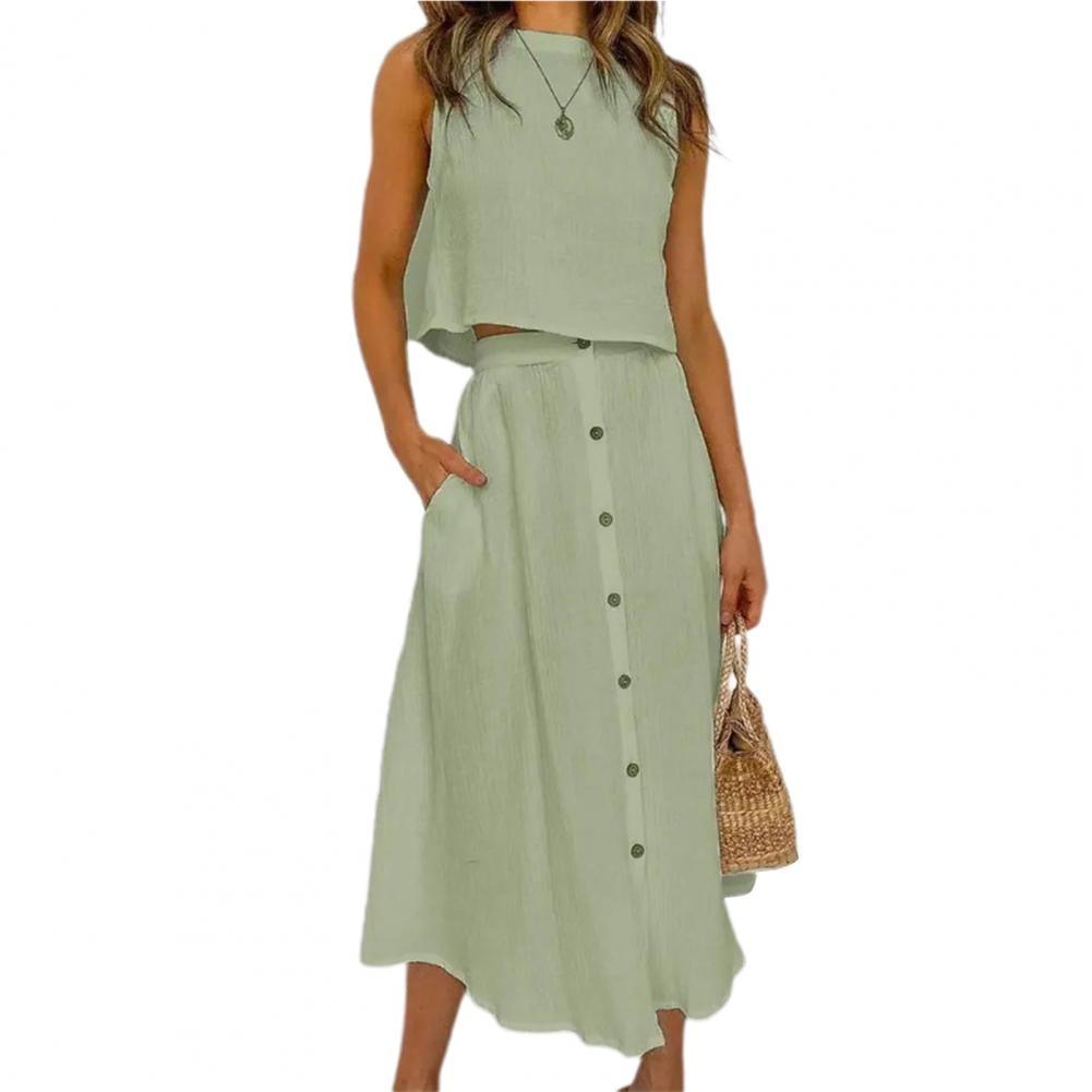 Alejandro Alley Sleeveless Dress-Green-S-State of Style