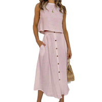 Alejandro Alley Sleeveless Dress-Pink-S-State of Style