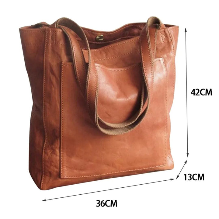 Alexa Stylish Leather Handbag-Chocolate-State of Style