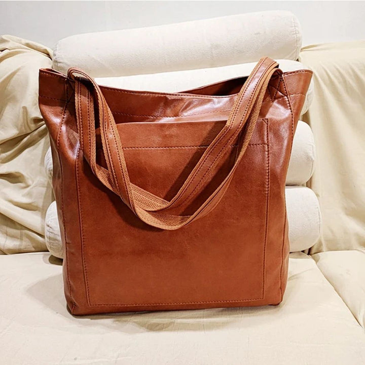 Alexa Stylish Leather Handbag-Chocolate-State of Style