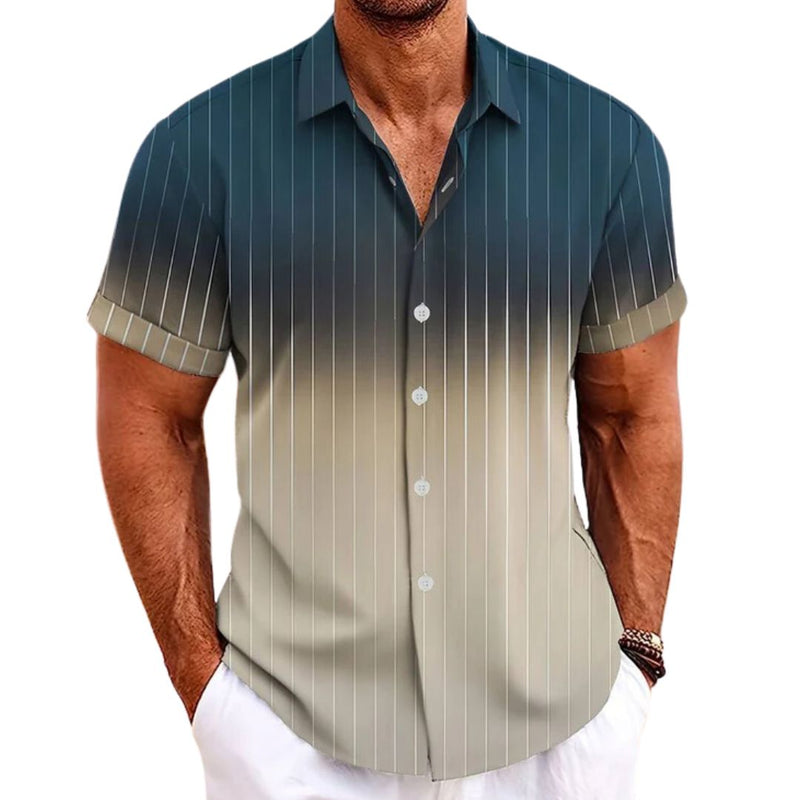 Alexander Gradient Short-Sleeve Shirt-Khaki-XS-State of Style