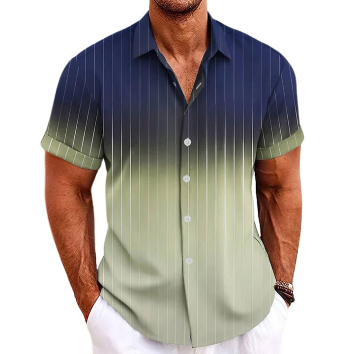 Alexander Gradient Short-Sleeve Shirt-Matcha-XS-State of Style