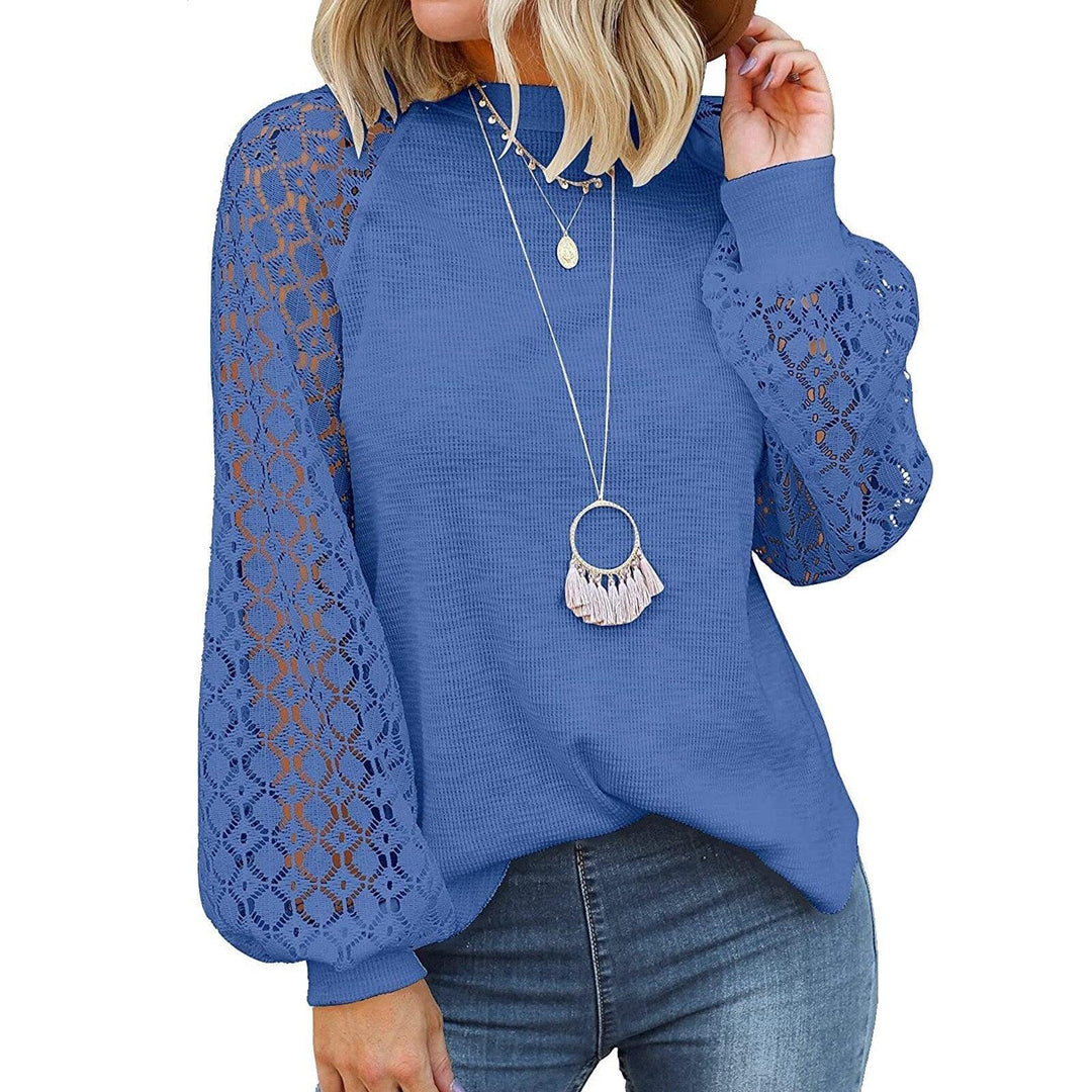 AlexasShirt I Loose sweater for women-Blue-S-State of Style
