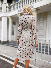 Alexis Leopard Print Dress for Women-Beige-S-State of Style