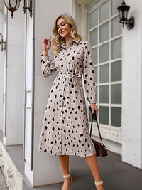 Alexis Leopard Print Dress for Women-Beige-S-State of Style