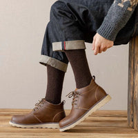Alexis Traditional Socks – 3-Pack Warm Wool Knee-High Retro Socks-Dark Grey-State of Style