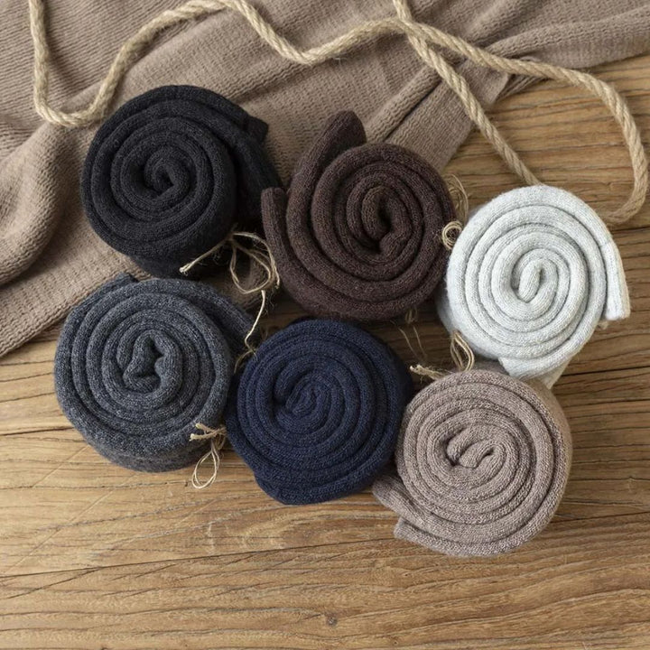 Alexis Traditional Socks – 3-Pack Warm Wool Knee-High Retro Socks-Dark Grey-State of Style