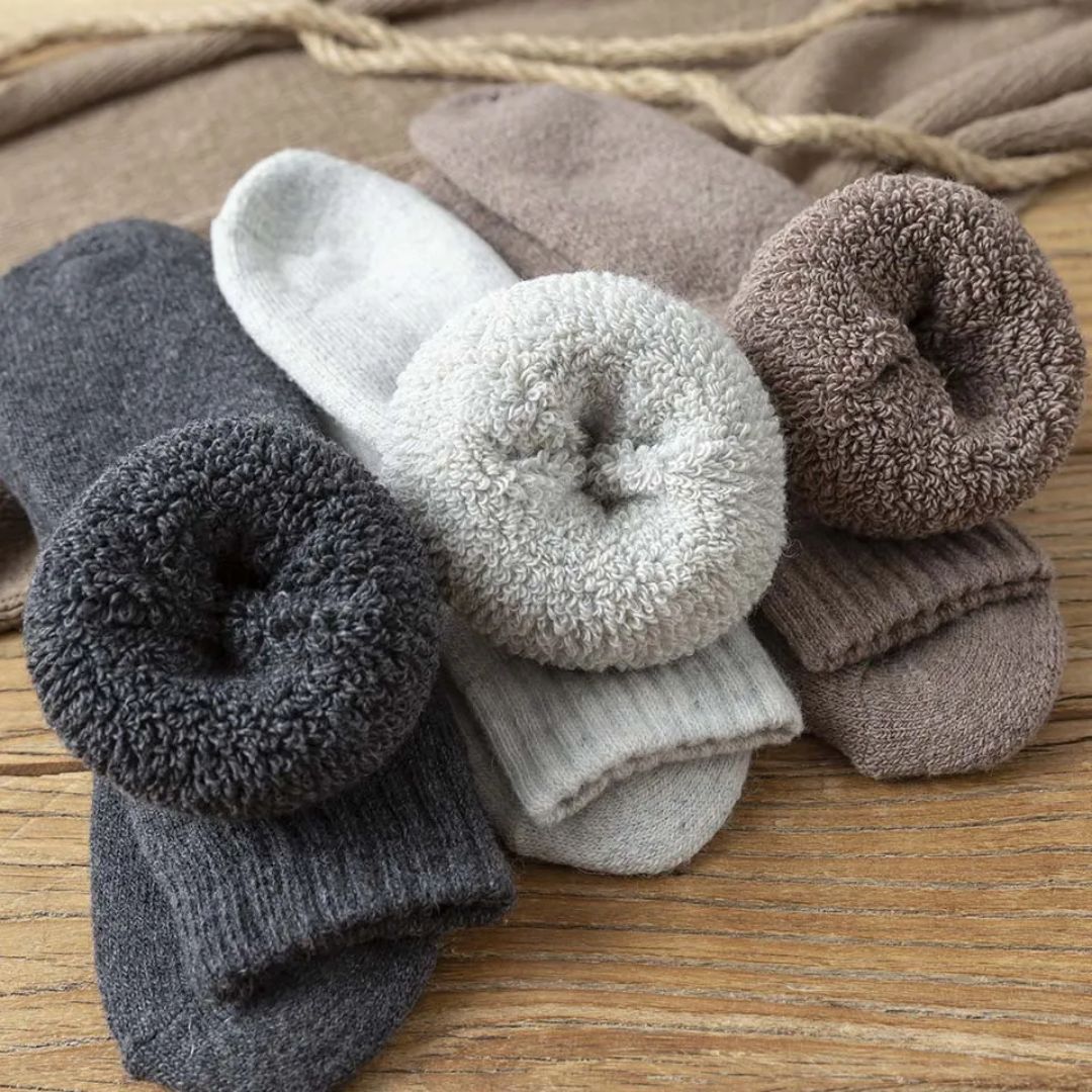 Alexis Traditional Socks – 3-Pack Warm Wool Knee-High Retro Socks-Dark Grey-State of Style