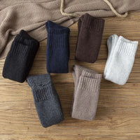 Alexis Traditional Socks – 3-Pack Warm Wool Knee-High Retro Socks-Dark Grey-State of Style