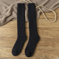 Alexis Traditional Socks – 3-Pack Warm Wool Knee-High Retro Socks-Dark Grey-State of Style
