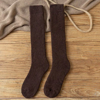 Alexis Traditional Socks – 3-Pack Warm Wool Knee-High Retro Socks-Dark Grey-State of Style
