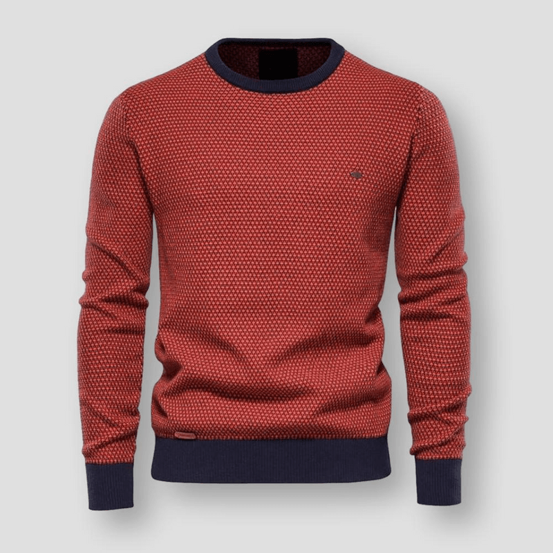AlfiesShirt – Men's Knit Pullover-Red-XS-State of Style