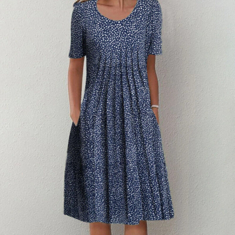 Alicia Dress | Summer Vibes & Stylish-Blue-S-State of Style