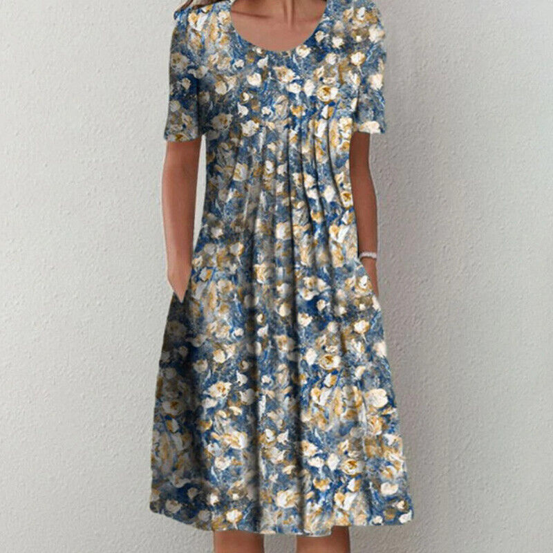 Alicia Dress | Summer Vibes & Stylish-Blue Yellow-S-State of Style