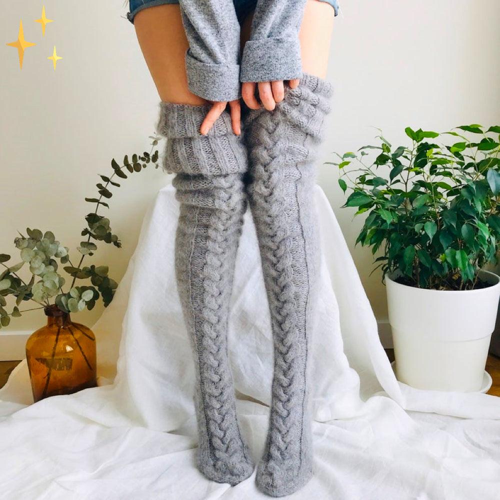 AliciasSocks – Long Socks for Women-Grey-State of Style