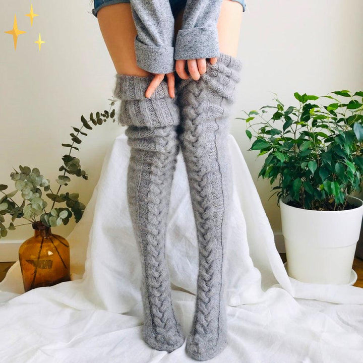 AliciasSocks – Long Socks for Women-Grey-State of Style