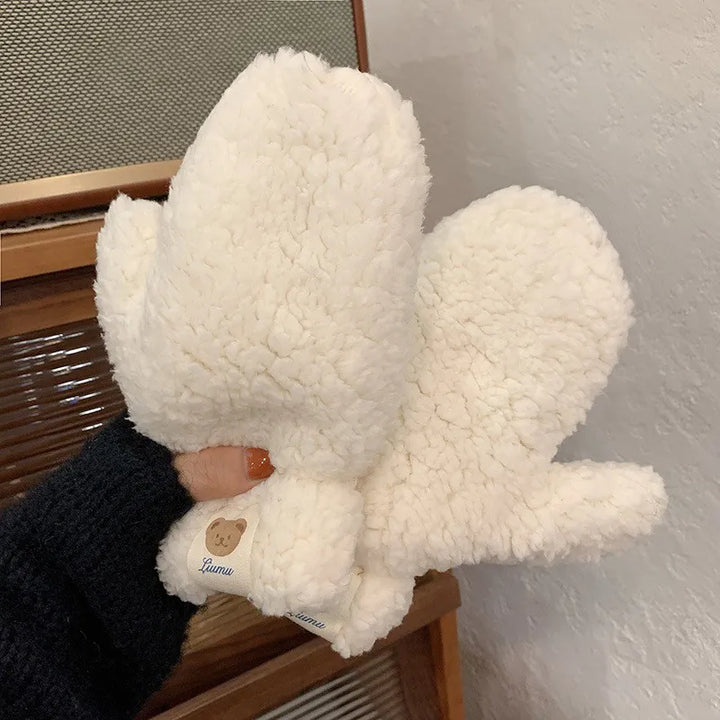 Alise Teddy Mittens | Soft and Wonderfully Warm-White A-State of Style