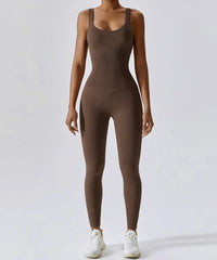 All-Season Women’s Fitness Jumpsuit – Nova-Brown-L-State of Style