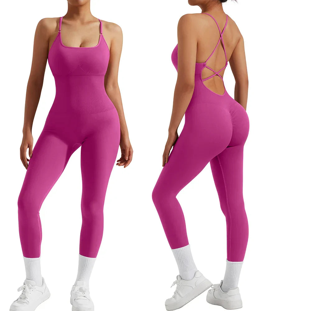 All-Season Women’s Fitness Jumpsuit – Nova-Pink-M-State of Style