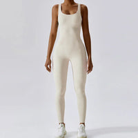 All-Season Women's Fitness Jumpsuit - Nova-White-L-State of Style