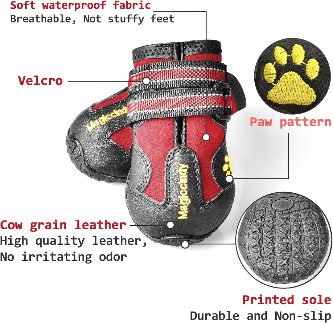 All-Weather Dog Boots for Safe Adventures-Black-1-State of Style
