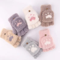 Ally Flip Mink Mittens | Cute and Comfortable-Dark Grey-State of Style