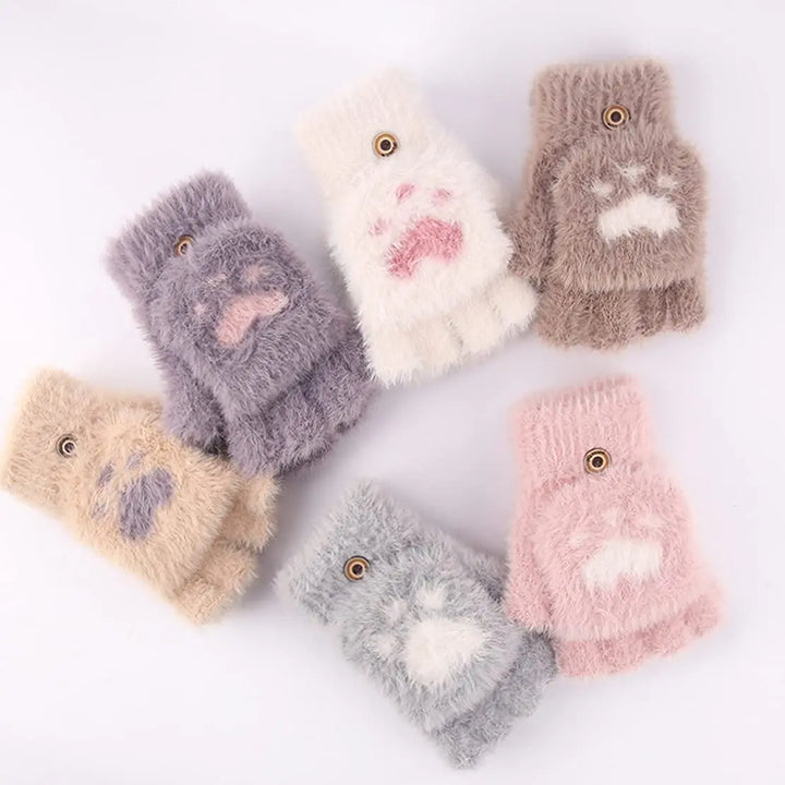 Ally Flip Mink Mittens | Cute and Comfortable-Dark Grey-State of Style