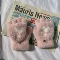 Ally Flip Mink Mittens | Cute and Comfortable-Dark Grey-State of Style
