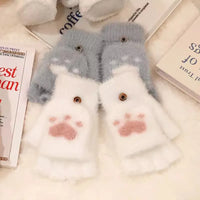 Ally Flip Mink Mittens | Cute and Comfortable-Dark Grey-State of Style