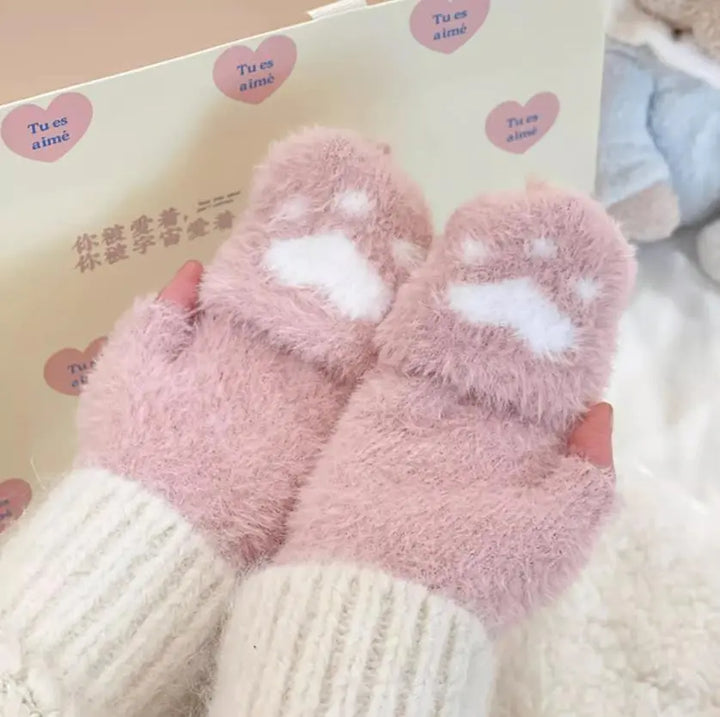 Ally Flip Mink Mittens | Cute and Comfortable-Dark Grey-State of Style